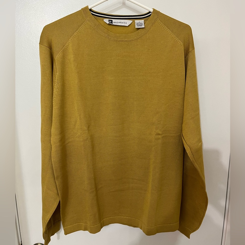 Bachrach Men’s Lightweight Sweater Size M Yellow/Gold